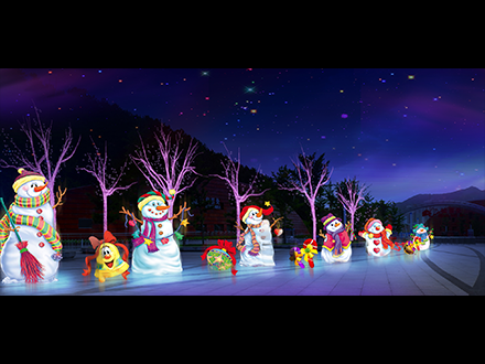 圣诞主题灯光-雪人世界