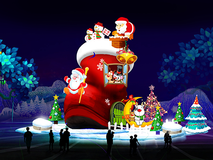 圣诞主题灯光-圣诞老人