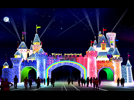 圣诞主题灯光-七彩城堡